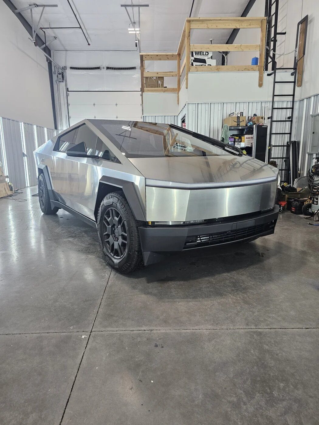 Cybertruck before PPF install